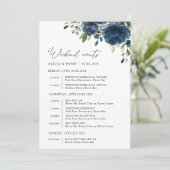 ネイビーブルーの花、緑、のタイムラ結婚イン (スタンド正面)