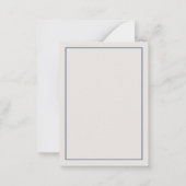 ネイビーブルーの赤ちゃんクマのオリジナルカード ノートカード (裏面)