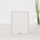 ネイビーブルーの赤ちゃんクマのオリジナルカード ノートカード (裏面)