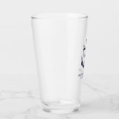 ネイビーブルーの錨の結婚式 タンブラーグラス (右)