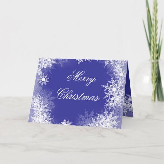 ネイビーブルーの雪の結晶 クリスマス (正面)