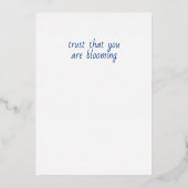 ネイビーブルーの鳥の群れ 箔シーズンカード (裏面)