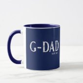 ネイビーブルーのG-Dad設立年 マグカップ (左)