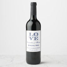 ネイビーブルーのLOVEテキストデザインのDIY背景色カスタマイズ