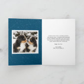 ネイビーブルーはっきりしたタイポグラフィ2025年正月写真 シーズンカード (内部)