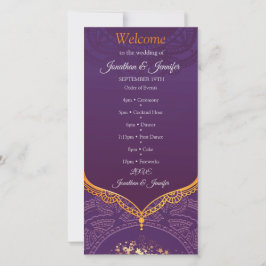 ネイビーブルーまたはバイオレットとマンダラ金ゴールド