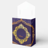 ネイビーブルーまたはバイオレットとマンダラ金ゴールド フェイバーボックス (オープン)