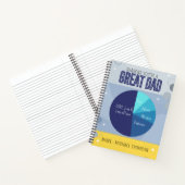 ネイビーブルーよくはしゃぐイエローパイチャート父の日 ノートブック (内部)