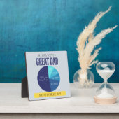 ネイビーブルーよくはしゃぐイエローパイチャート父の日 フォトプラーク (インサイチュ)