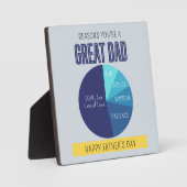 ネイビーブルーよくはしゃぐイエローパイチャート父の日 フォトプラーク (正面)