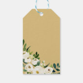 ネイビーブルーアイボリーホワイトフローラギフトラベル ギフトタグ (裏面)