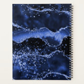 ネイビーブルーアガテ大理石グリッターモノグラム2023 プランナー手帳 (裏面)