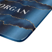 ネイビーブルーアガテ大理石名 カッティングボード (角)