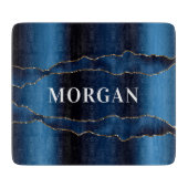 ネイビーブルーアガテ大理石名 カッティングボード (正面)