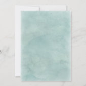 ネイビーブルーアクアウォーターカラーブライダルシャワー招待 招待状 (裏面)