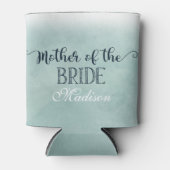 ネイビーブルーアクアウォーターカラーマザーオブザブライド 缶クーラー (正面)