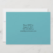 ネイビーブルーアクアゴールドオルネイト ポストウェディング 招待状 (裏面)