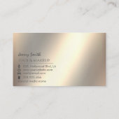 ネイビーブルーアゲイトのシックな金ゴールドメタリック 名刺 (裏面)