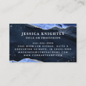 ネイビーブルーアゲイトGeodeモノグラムシルバー脚本 名刺 (裏面)