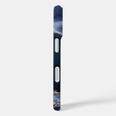 ネイビーブルーアゲイトGeode金ゴールドスクリプトモノグラム Case-Mate iPhoneケース (裏面 / 右)
