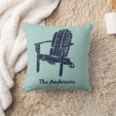 ネイビーブルーアディロンドックパーソナライズされたチェア クッション (ブランケット)