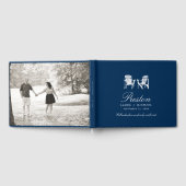 ネイビーブルーアディロンドック結婚チェア ゲストブック (全面)