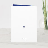 ネイビーブルーアルマジロパーソナライズされたカスタムメッセージ カード (裏面)