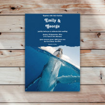 ネイビーブルーアンダーザシー海クジラビーチ結婚式