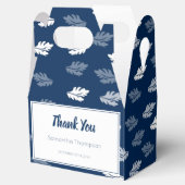 ネイビーブルーアンティーク葉パターン フェイバーボックス (オープン)