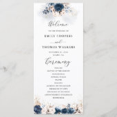 ネイビーブルーアンドダスティーバラ結婚式 プログラム (正面)