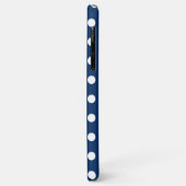 ネイビーブルーアンドホワイトパステル水玉模様 Case-Mate iPhoneケース (裏面/左)