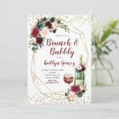 ネイビーブルーアンドマルサラワインブライダルシャワー 招待状 (スタンド正面)