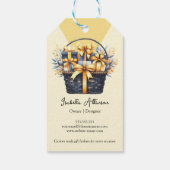 ネイビーブルーイエローギフトバスケット ギフトタグ (裏面)