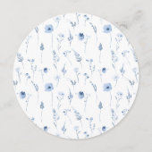 ネイビーブルーイエローフローラボーホラウンドメニューカードプレート メニュー (裏面)