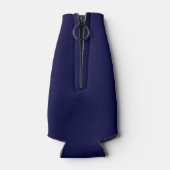 ネイビーブルーウィットギリシャ鍵ランフレームイニシャルモノグラム ボトルクーラー (裏面)