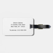 ネイビーブルーウィットシェブロンパープルクローバーモノグラム ラゲッジタグ (裏面横)