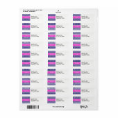 ネイビーブルーウィットシェブロンホットピンク名モノグラム ラベル (フルシート)