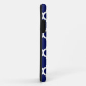 ネイビーブルーウィットモロッコ#5グレー3イニシャルモノグラム Case-Mate iPhoneケース (裏面/右)