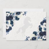 ネイビーブルーウェスタンホースキンセアニェラサンキューカード サンキューカード (裏面)