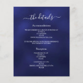 ネイビーブルーウェディングプログラム詳細 (正面)