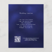 ネイビーブルーウェディングプログラム詳細QR (裏面)