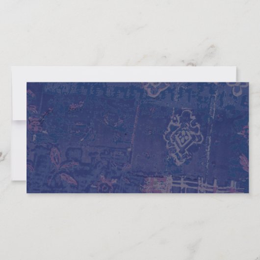 ネイビーブルーウェディング日付写真カードを保存 セーブザデート (裏面)