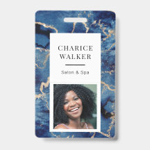 ネイビーブルーウェーブ沿岸金ゴールドサロン写真名