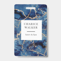 ネイビーブルーウェーブ金ゴールド海サロンモノグラム名