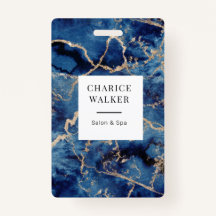 ネイビーブルーウェーブ金ゴールド海サロンモノグラム名