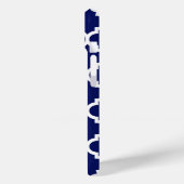 ネイビーブルーウエットシェブロンパンプキンクローバー3モノグラム Case-Mate iPhoneケース (裏面 / 左)