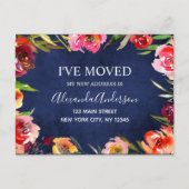 ネイビーブルーウォーターのカラーフローラの移行のお知らせ 案内ポストカード (正面)