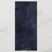 ネイビーブルーウォーターの色とバラ金ゴールド結婚のメニュー メニュー (裏面)