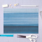 ネイビーブルーウォーターカラーグラデーションティッシュペーパー 薄葉紙 (クラフト)