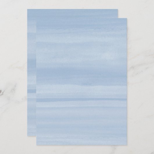 ネイビーブルーウォーターカラーグラデーション招待状 招待状 (正面/裏面)